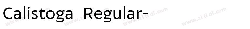 Calistoga  Regular字体转换